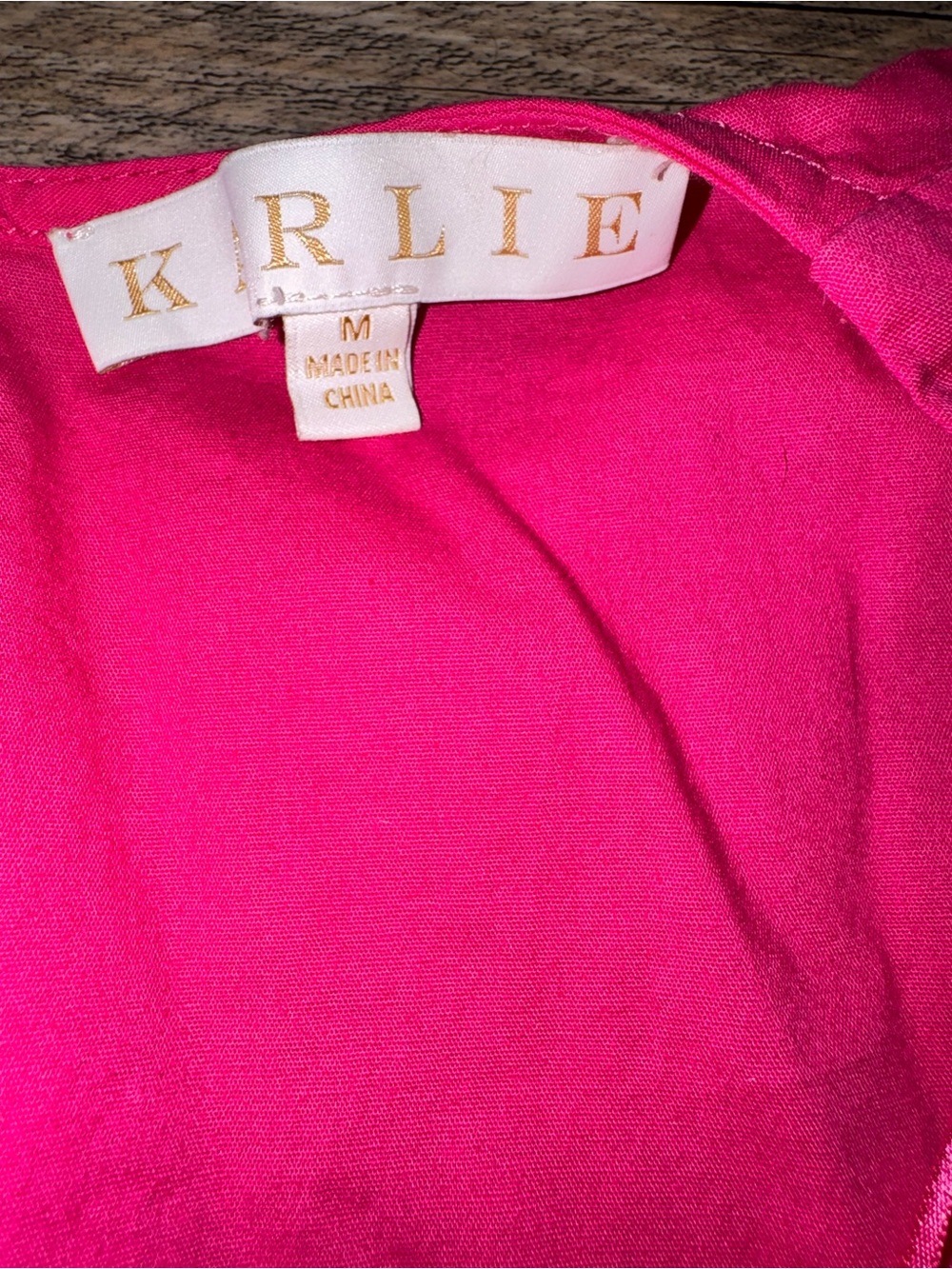 100% Cotton Karlie Magenta Ruffle V-Neck Maxi Dress - Picture 5 of 6
